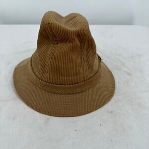 Vintage Kongol Mens‎ Corduroy Bucket Hat Size S Tan Made in USA